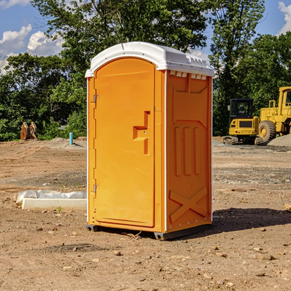 how often are the portable toilets cleaned and serviced during a rental period in Brooks Kentucky